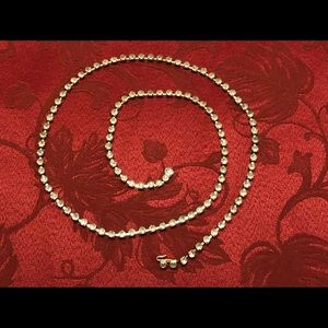 - CRYSTAL RHINESTONE CHAIN BELT